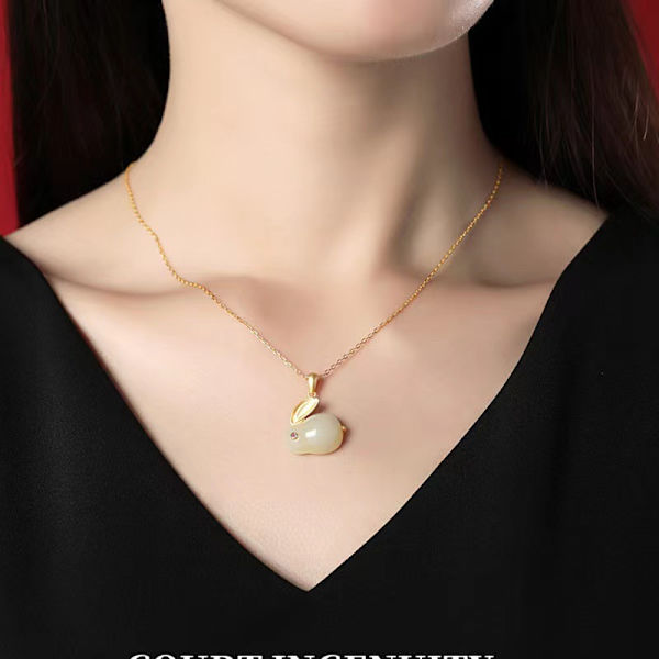 Ny stil yu-kanin design hänge populära lilla kanin halsband