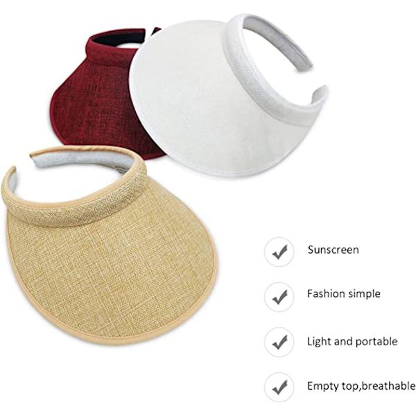 Retro solhatt för kvinnor, solhatt med UV-skydd utomhus, ridning sol