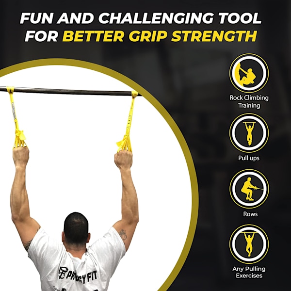 2 stk. Pull Up Grip Strength Stropper - Nylon Finger og Tommel Looper