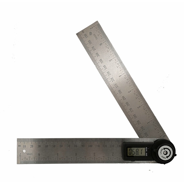 Digital vinkelmätare, 20 cm, silver