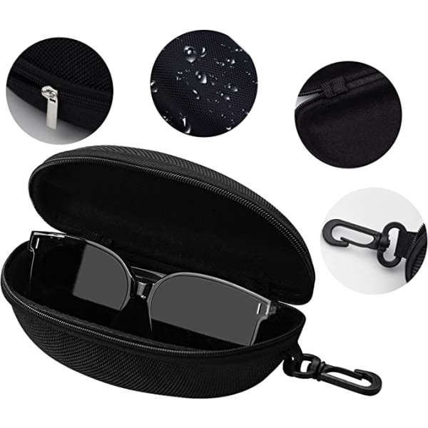 3 stk. Hard Glasses Case, Glasses Case Portable Zipped Sunglasses