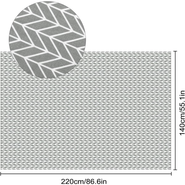 Puuvillasta ja pellavaisesta suorakaiteen muotoinen pöytäliina Arrow Pattern Pöytäverho