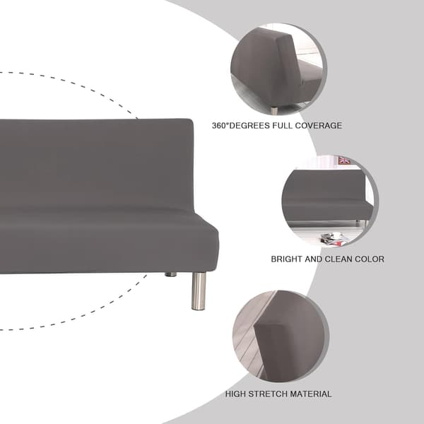 Sofföverdrag utan armstöd 3-sits universell stretch Clic C