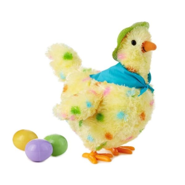 Gul høne, der lægger æg Legetøj, sjovt elektronisk plyslegetøj Dukke, mu  65a0 | Fyndiq