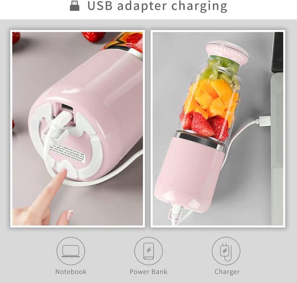 Bærbar Frugtblender, Mini USB Blender til Smoothie, Mælkeshake