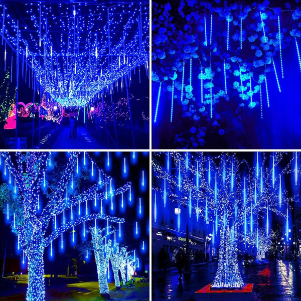 Julelys Udendørs Træ Snefald LED Lys 30cm 8 Rør,