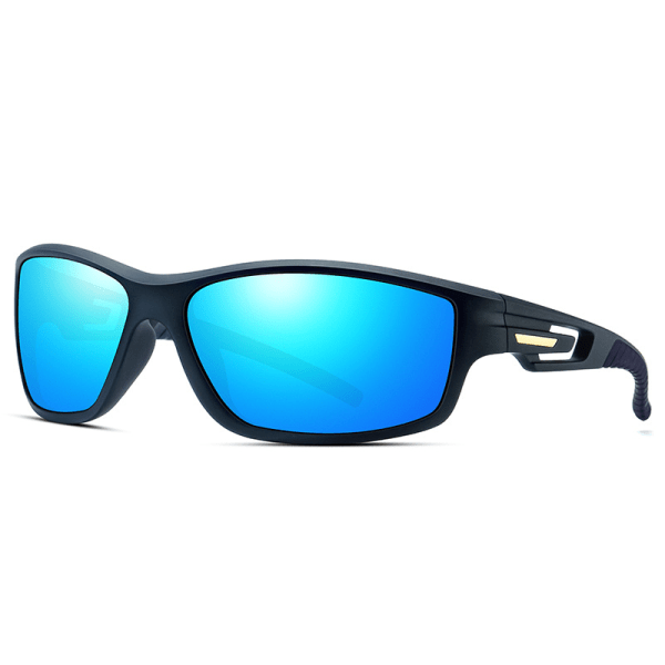 Sandblå båge med blått glitter - polariserade solglasögon för män