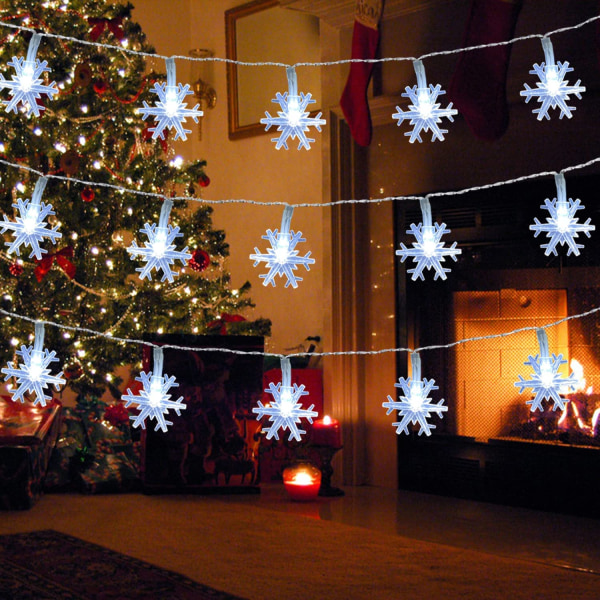 Julepynt lys, snefnug lys positiv hvid flagermus