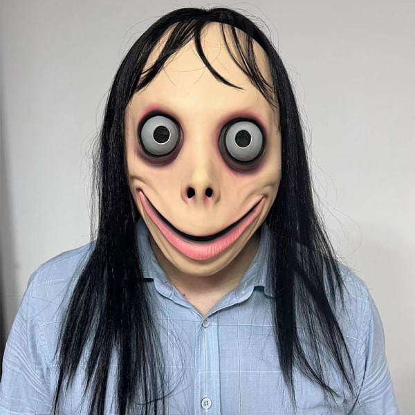 1 stk Halloween Ghost Wig Mask Horror Langt Hår Ghost Mask Rai