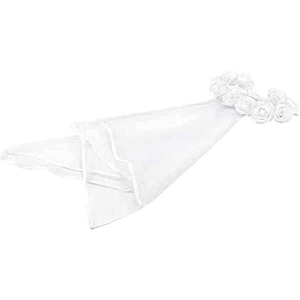 Brud-til-være blomster slør, krone slør, brudeshower slør, bryllup