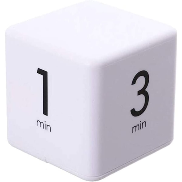 Kjøkken Timer (Hvit 1-3-5-10 Minutter), Terning Timer Stoppeklokke og