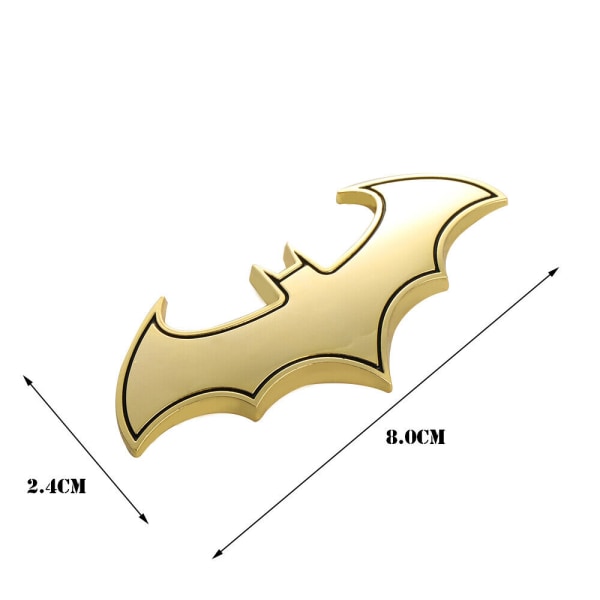 1X kromimetallimerkki, Batman 3D auton hännän tarra Logo S