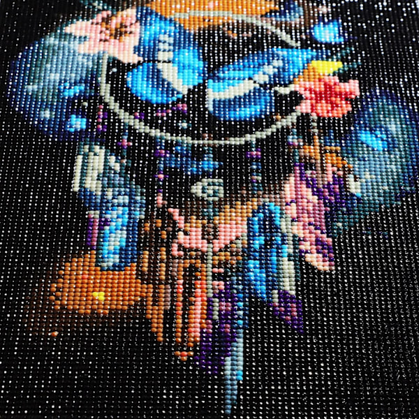 5D timanttimaalaus Unelmien sieppari Timanttimaalaus Täysi timanttikirjonta DIY-sarja lapsille Aikuisille Timanttimaalaus Seinäkoriste 30x40cm Perhonen