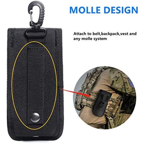Clay Color-Molle Brilleetui Udendørs Holdbar Taktisk Taske Solbriller Etui Hær Style Lommelygte Taske med Spænde C