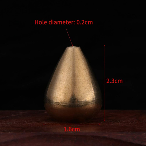 Mini røgelseholder, vanddråbeformet messing røgelsespindholder A