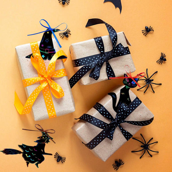 Halloween-aiheinen raaputusmaalaus Opiskelija Käsintehty DIY Väri Par