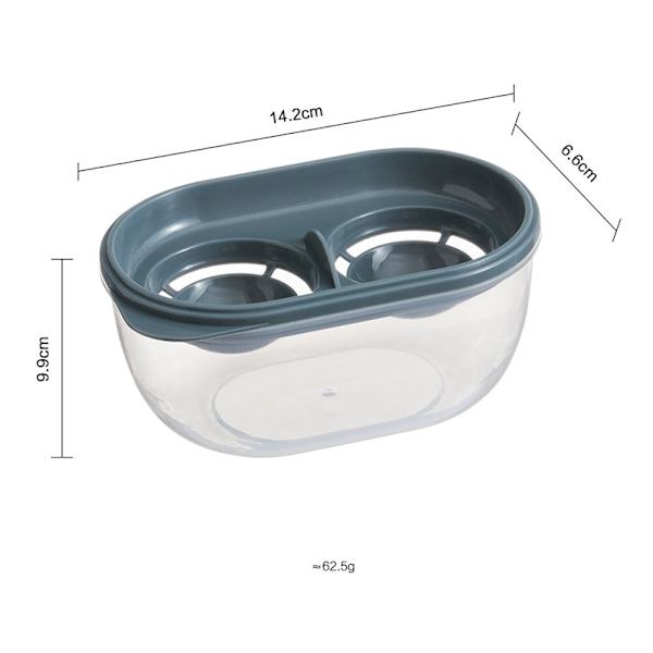 Blå äggula separator plastbox, kan användas för diskmaskin