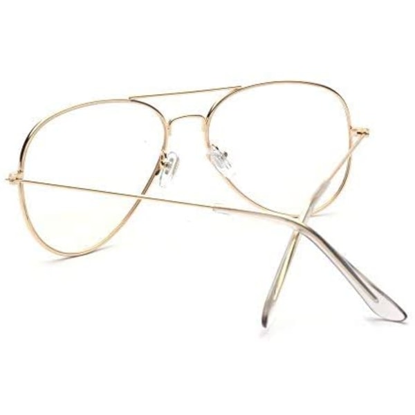 Klassisk metal mode klart linse briller stel briller til kvinder