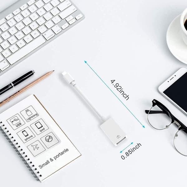 Lynkabel, USB-adapter til iPhone-kamera, iOS OTG-kabelannonce