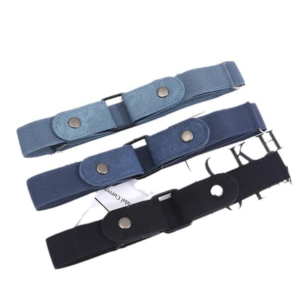 Elastisk belte uten spenne (one size) 3-pakning