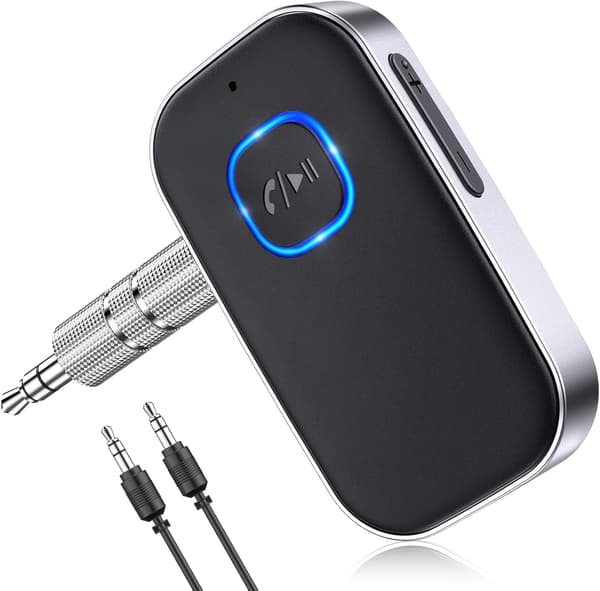 Bluetooth-mottagare för bil, brusreducerande 3,5 mm AUX Bluetooth-biladapter