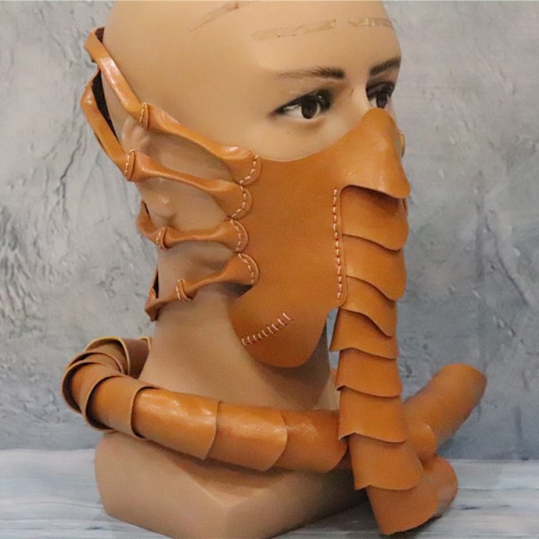 Halloween skräck utomjording skorpion mask imitation läder ny f