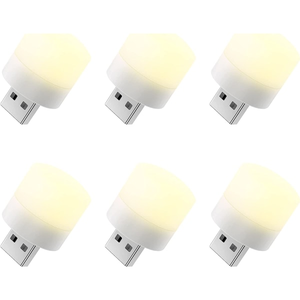 Mini USB-nattelys, kompakt LED-pære, bærbar belysning, Ambie