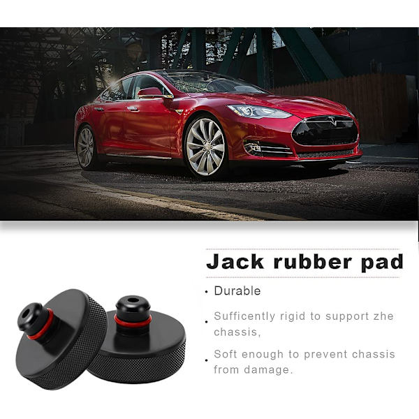 4 stk. gummiklodser til donkraft, kompatibel med Tesla Model