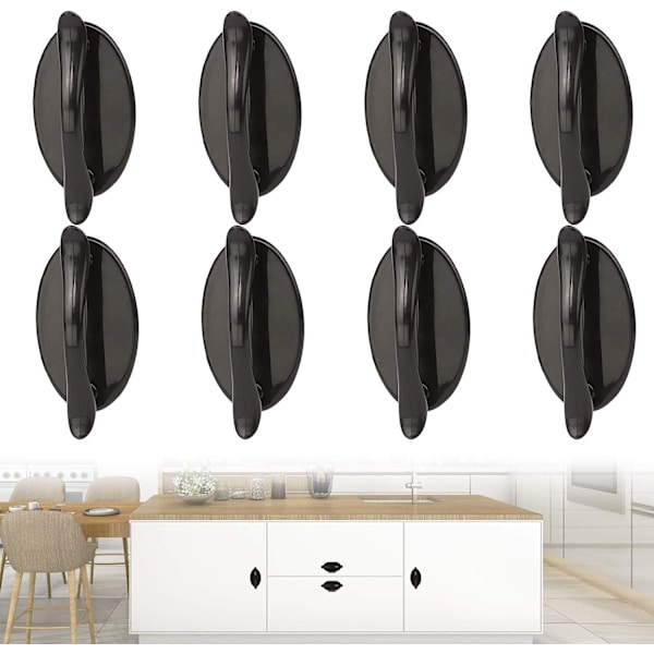 8 st självhäftande dörrhandtag självhäftande dörrhandtag fönster självhäftande fönsterhandtag plastmöbelhandtag för dörrar och fönster skåp lådor
