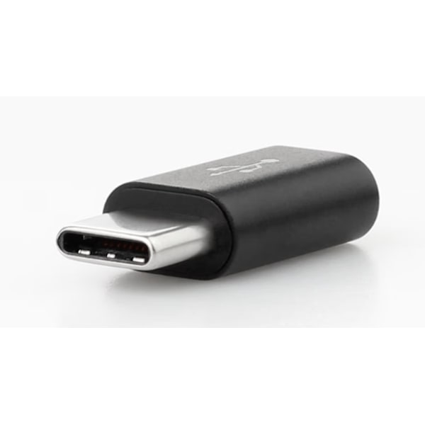 Svart 6-pack Micro USB till USB - C Konvertera Huvudtyp Android Konverter
