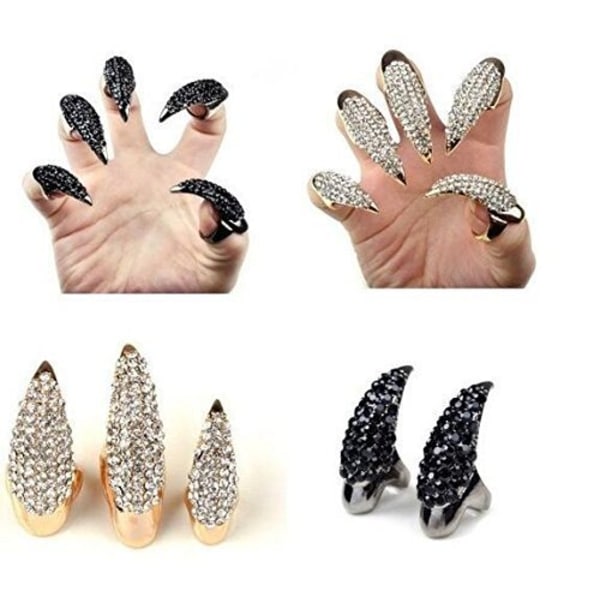 10 kpl Sormus Kynsi - Halloween-asu Alloy Rhinestone Exaggerat