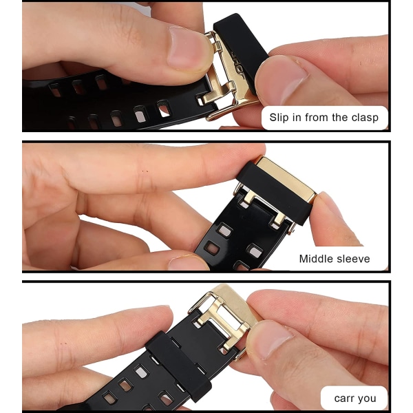6 kpl 22 mm:n silikoninen watch rannekkeen pidike solki, watch hihnan kiinnitys