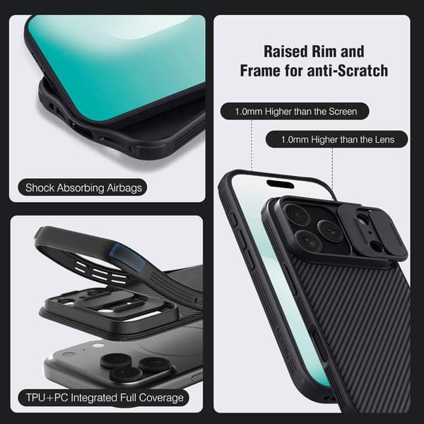 Etui til iPhone 17 PRO, Svart