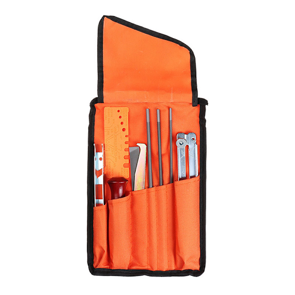 10 st/set Kedjesågsslipare Fil Kit Trähandtag Djupmätare