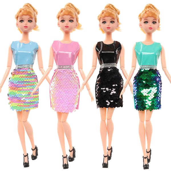 Barbie modekläder, 12 delar, 12 dockaccessoarer, för