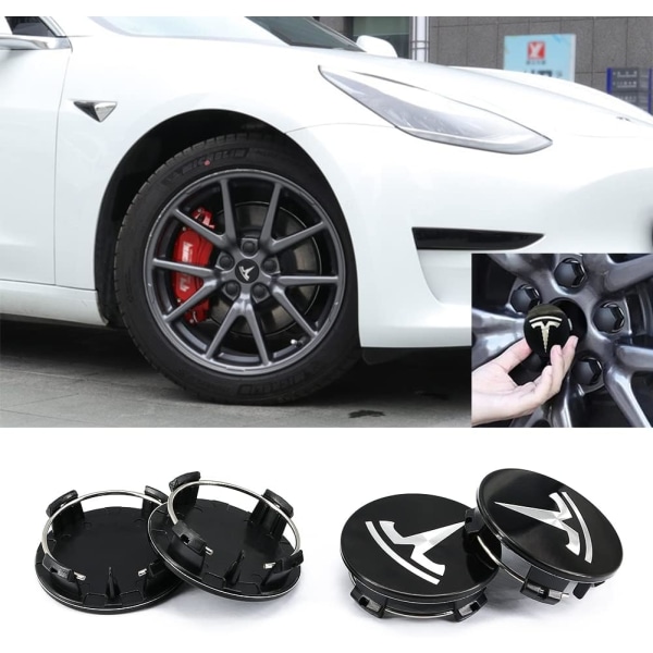 4 Stk Aero Wheel Cap Kit for Tesla Wheel Hub Center Mutter Caps for