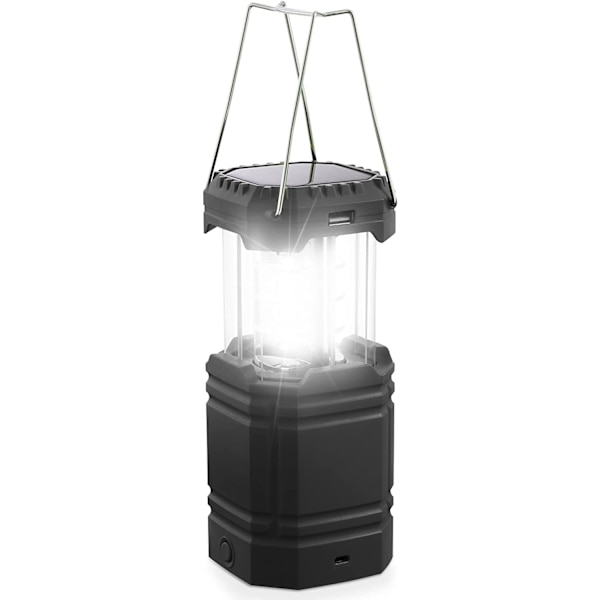 Bærbar solcelle campinglys, ultrasterk bærbar LED-lommelykt