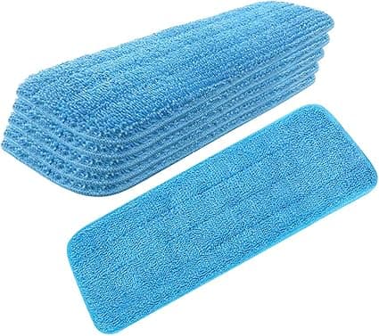 6 stk. Blå Mikrofiber Spray Mop Udskiftningshoveder til Vådt Tørt M