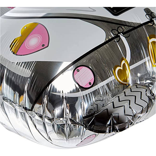 5 stk. aluminiumsmembranballon til bryllupsbil, 50x63cm, 1 stk., multi