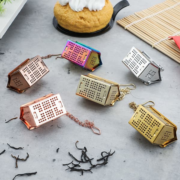 6 stk. rustfrit stål te-infuser uregelmæssig te-si te