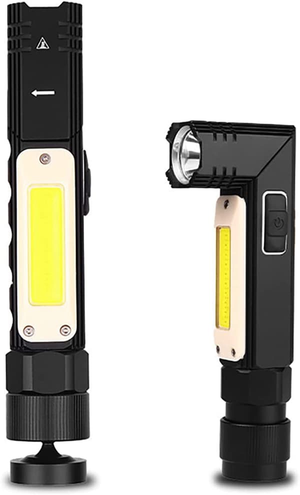 1000 Lux ladattava LED-taskulamppu, minitaskulamppu (5 tilaa),