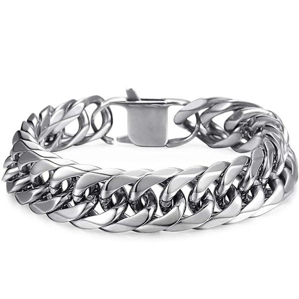 Armbånd i rustfrit stål, Cuban Chain, til mænd