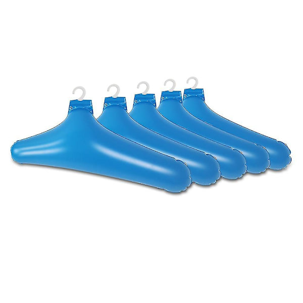 5 stk PVC oppblåsbare kleshengere stativ sammenleggbar reise