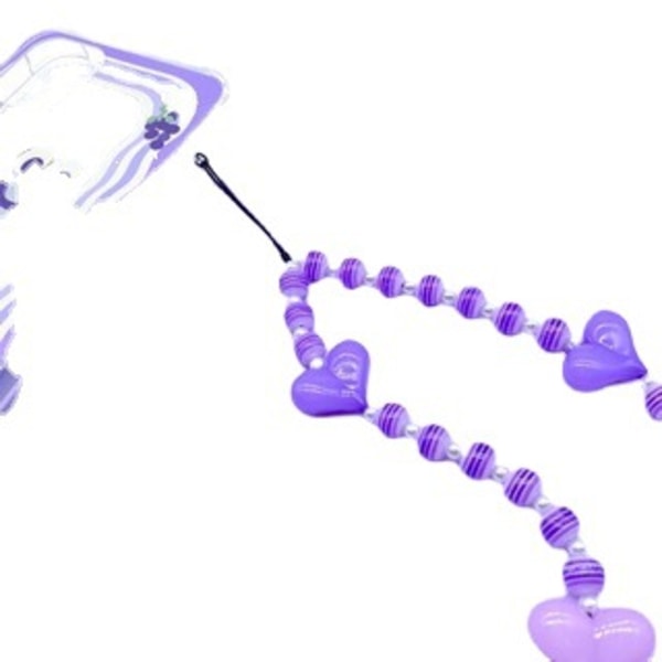 Kawaii hjerteformet perletelefon charms håndlaget akryl håndledd stropp