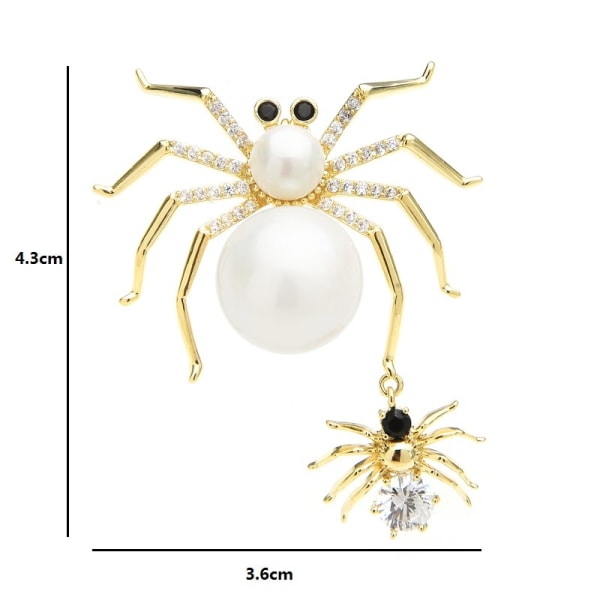 Nytt design nydelig perle mor baby edderkopp brosje dame tsjekkisk