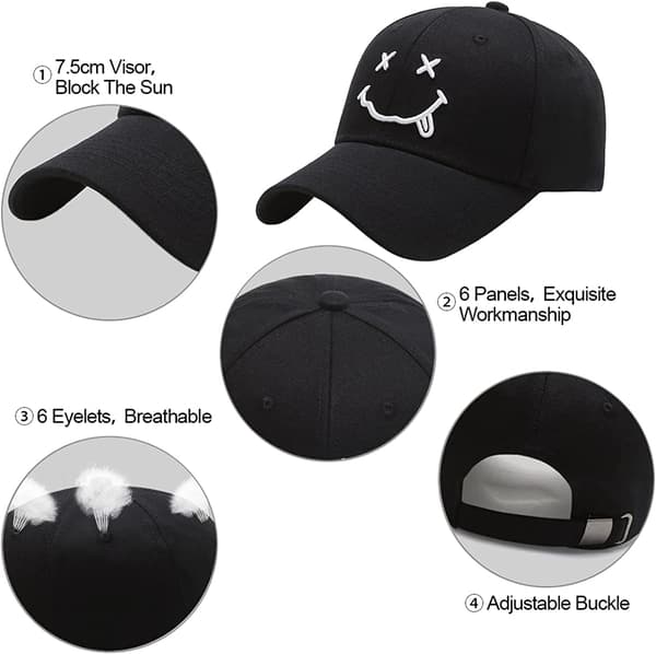 Baseball Cap, Bomull Anti-Sun Baseball Cap med Brodert, Mann