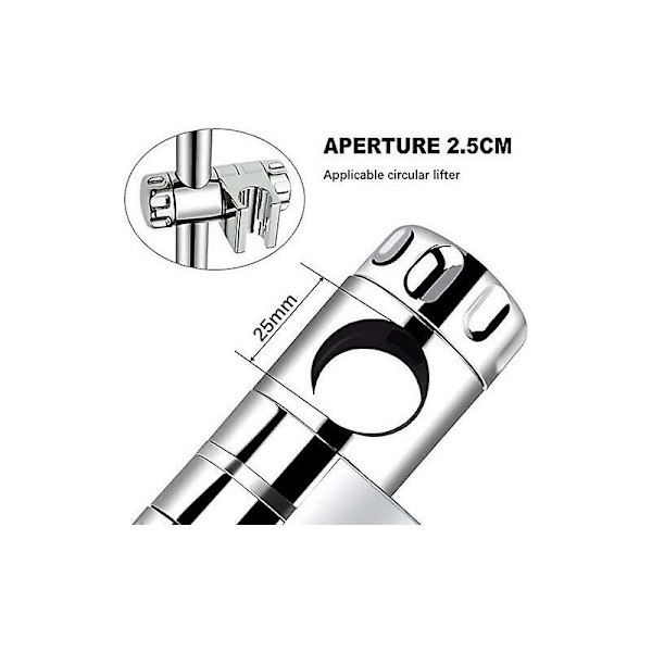 Handduschhållare, Väggmonterad Duschstång Justerbar Duschstång Duschhållare Notch Grade ABS Plast Krom Finish, 18-25mm
