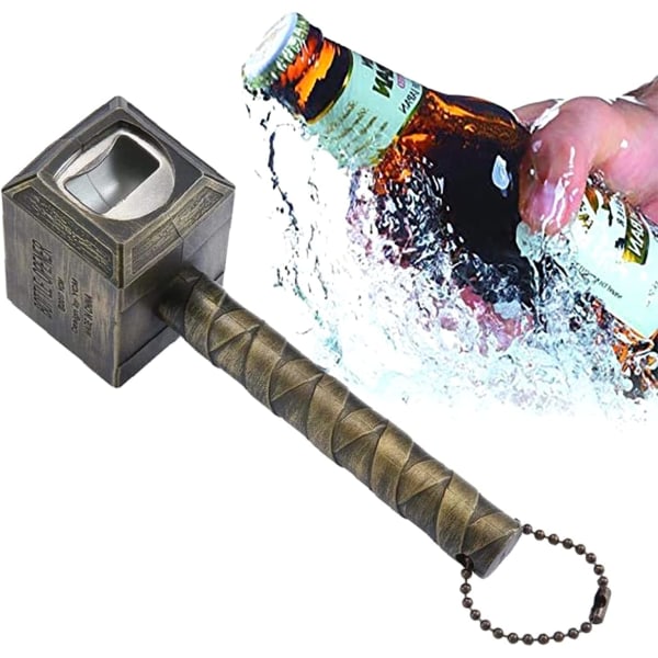 Thors hammer flaskeåbner, øl oplukker, væghængt ha