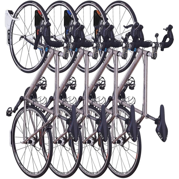 Sykkelstativ, gummibelegg Veggmontert sykkelstativ, for 2 sykler 918c |  Fyndiq