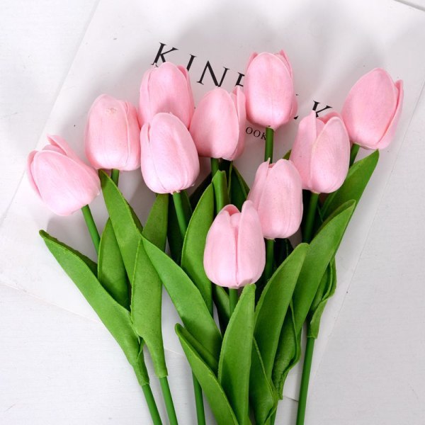 20 forårs kunstige tulipaner blomster føles ægte Valentinsdag